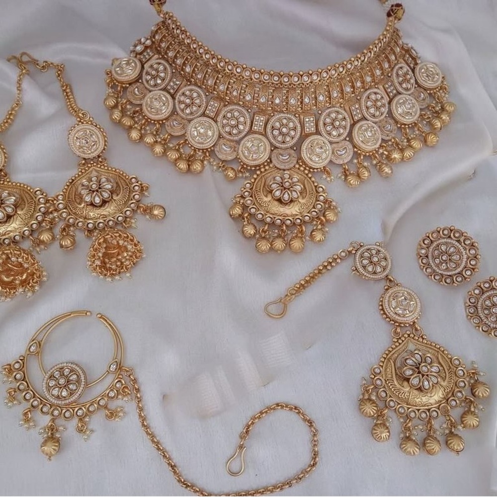 Elegant Gold Plated Bridal Women's Jewelry Set